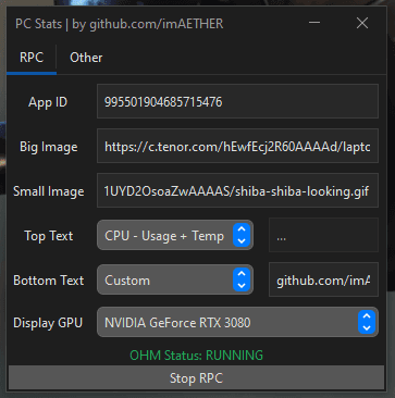 PC Stats UI